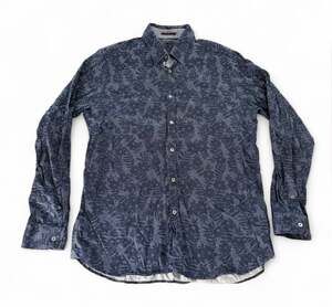 Ted Baker Twoaces Floral Cotton Long Sleeve ButtonNavy Blue Size 5